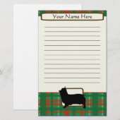 Karierte Weihnachtsgeschosse Briefpapier (Vorne/Hinten)