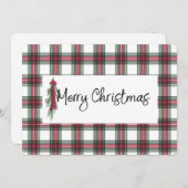 Karierte Weihnachtskarte (Vorne/Hinten)