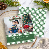 Karierte Weihnachtskarte Feiertagskarte