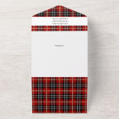 Karierte Weihnachtskarten der Roten Familie dreima All In One Einladung (Außenbereich)