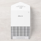 Karierte Weihnachtskohle 4 Foto Urlaub All In One Einladung (Außenbereich)