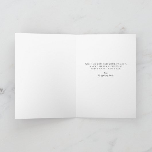 Karierte Weihnachtskuh Feiertagskarte (Innenseite)