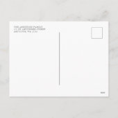 Karierte Weihnachtskuh Feiertagspostkarte (Rückseite)