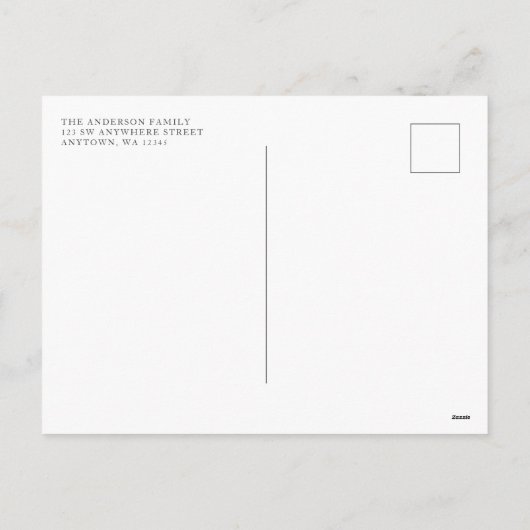 Karierte Weihnachtskuh Feiertagspostkarte (Rückseite)