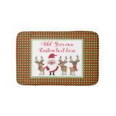 Karierte Weihnachtskundentypografie Badematte (Vorderseite)