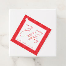 Karierte Weihnachtsmarken - Rot & Hot Rosa