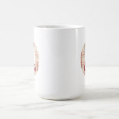 Karierte Weihnachtsmonogramm personalisiert Kaffeetasse (Mittel)