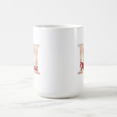 Karierte Weihnachtsmonogramm personalisiert Kaffeetasse (Mittel)
