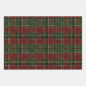 Karierte Weihnachtsmuster in Rot, Gold und Grün Geschenkpapier Set (Vorderseite 3)