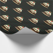 karierte Weihnachtspudding Geschenkpapier (Ecke)