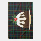 karierte Weihnachtspudding Geschirrtuch (Vertikal)