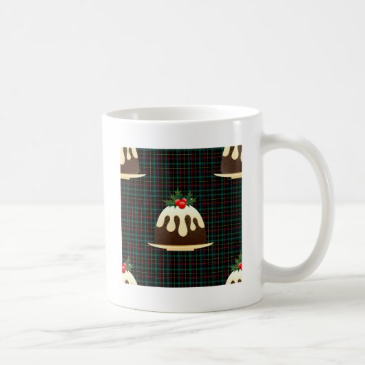 karierte Weihnachtspudding Kaffeetasse (Rechts)