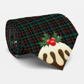 karierte Weihnachtspudding Krawatte (Gerollt)