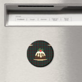 karierte Weihnachtspudding Magnet (In Situ (Geschirrspüler))