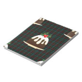 karierte Weihnachtspudding Notizblock (Rotiert)