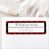 Karierte Weihnachtsrückgabe Lable (Insitu)