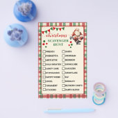 Karierte Weihnachtsscavenger Jagdkarte Flyer (Einzeln)