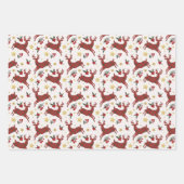 Karierte Weihnachtswrapping-Papierblätter für Rent Geschenkpapier Set (Vorderseite)