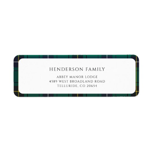 Karierte Weihnachtszeit Rustikale Tartan-Rücksende (Vorne)