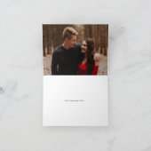 Karierte Winterferienparty Danke Karte - Grün (Innenseite)