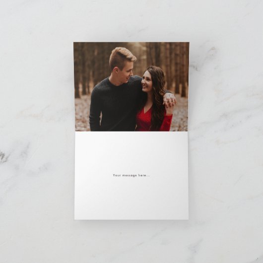 Karierte Winterferienparty Danke Karte - Rot (Innenseite)