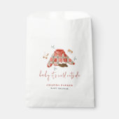 Karierte Winterkleidung Kinderdusche Geschenktütchen (Vorderseite)