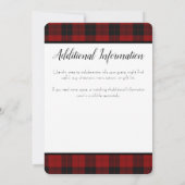 Karierter Abend Rot und Schwarz Einladung (Rückseite)