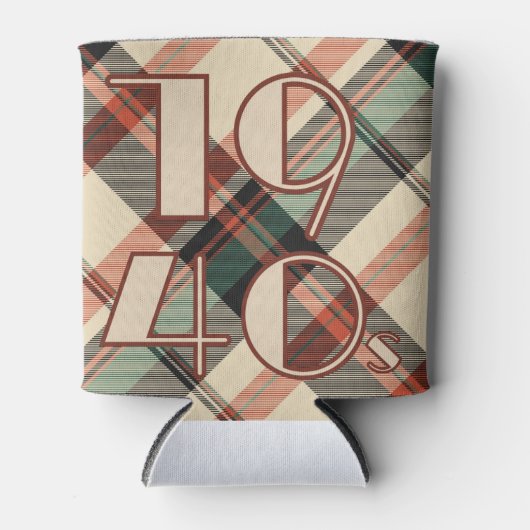 karierter Aufkleber der 40er Jahre Dosenkühler (Vorderseite)