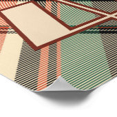 karierter Aufkleber der 40er Jahre Poster (Ecke)