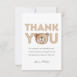 Karierter Bär Geburtstag Danke Karte