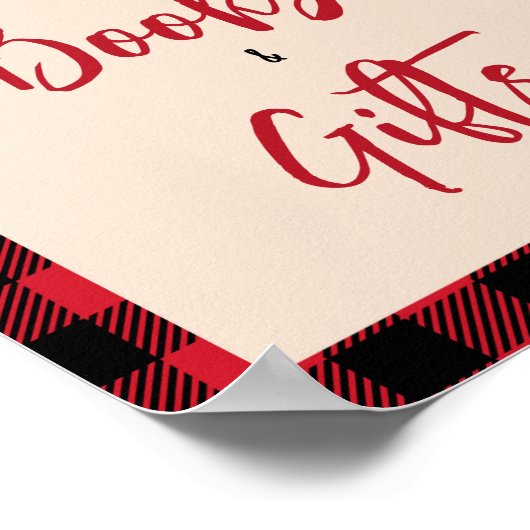 Karierter Bärenkub Lumberjack Bücher und Geschenke Poster (Ecke)