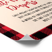 Karierter Bärenkub Lumberjack Spätabenteuer Poster (Ecke)