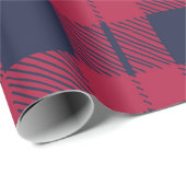 Karierter Bauernhof Red Karo Country Weihnachtsges Geschenkpapier (Rolleneckpunkt)