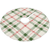Karierter Bauernhof Rot & Grün Weihnachten Polyester Weihnachtsbaumdecke (Schrägansicht)