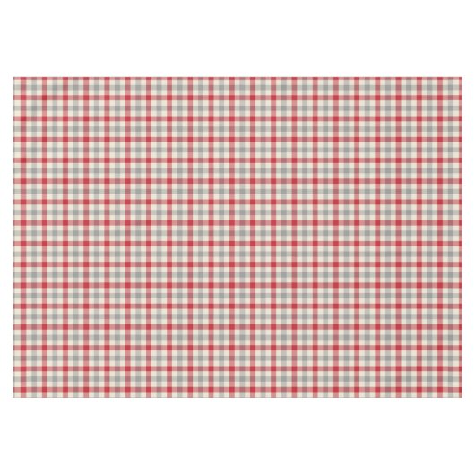 Karierter Bauernstil in Rot und Grau Tischdecke (Vorderseite (Horizontal))