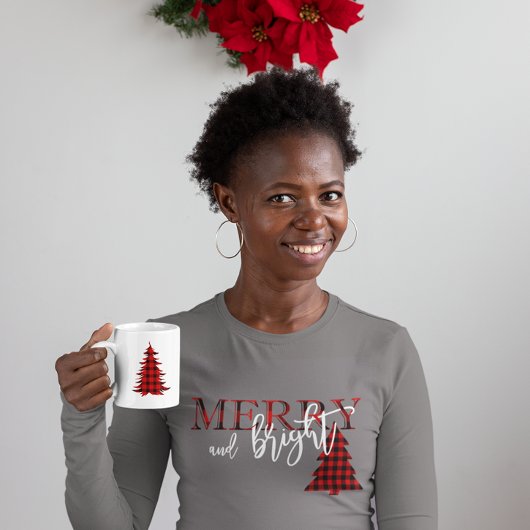 Karierter Baum vom roten Buffalo T-Shirt