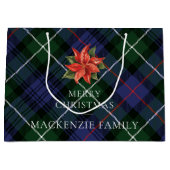 Karierter botanischer Blumenstrauß Rustikaler Weih Große Geschenktüte (Vorderseite)