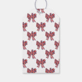 Karierter Bow Chinoiserie Topiary Tree Geschenkanhänger (Rückseite)