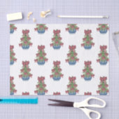 Karierter Bow Chinoiserie Topiary Tree Seidenpapier (Handwerk)