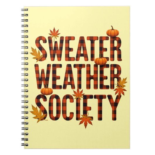 Karierter Brief der Sweater Weather Society Notizblock (Vorderseite)