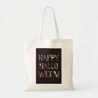 Karierter Brief wünscht ein glückliches Halloween Tragetasche