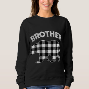 Karierter Brother Bear Christm, Schwarz-Weiß-Buffa Sweatshirt