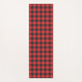 Karierter Buffalo Black Red Karo Yogamatte (Vorderseite)