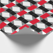 karierter Buffalo-Farbblock mit Ästhetik Geschenkpapier (Ecke)
