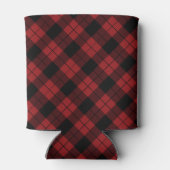 Karierter Buffalo-Karo mit Schwarz-Rot-Technik: Dosenkühler (Rückseite)