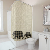 Karierter Büffel betrifft Diamantformmuster Duschvorhang (Beispiel)