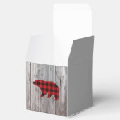 karierter Büffelbär, 1. Geburtstag Party Geschenkschachtel (Geöffnet)