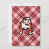 Karierter Bulldog Einladung (Rückseite)