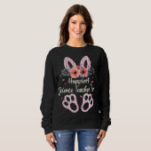 Karierter Bunny Hoffnest Lehrer für Naturwissensch Sweatshirt (Vorne ganz)