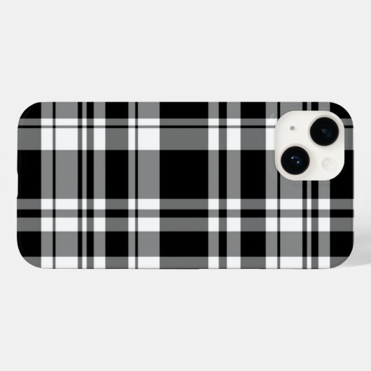 Karierter Case-Mate-iPhone-Fall für Schwarzweiß-Ta Case-Mate iPhone Hülle (Rückseite (Horizontal))